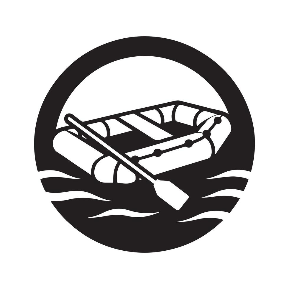 Raft Silhouette Vectors Designs for Advertising Materials