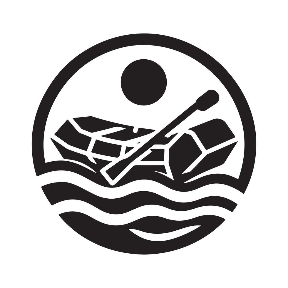 Raft Silhouette Vectors Art for Logos and Web Elements