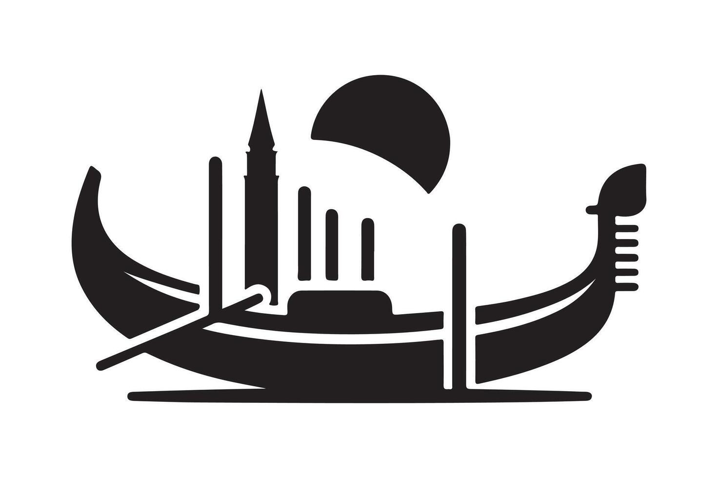 Gondola Silhouette Vectors for Web Design and Digital Media