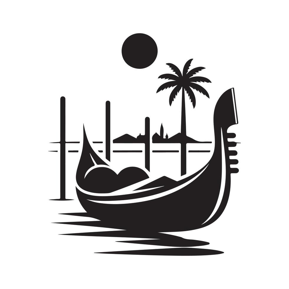 Download Gondola Silhouette Vectors for Instant Use