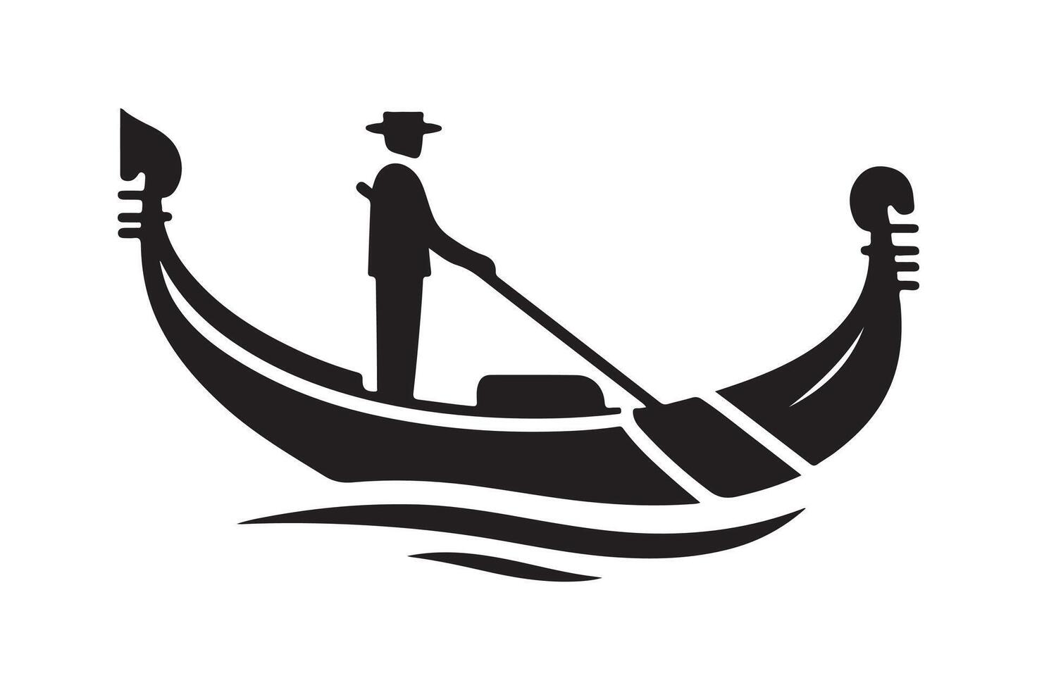 Gondola Silhouette Vectors Illustrations for Corporate Projects