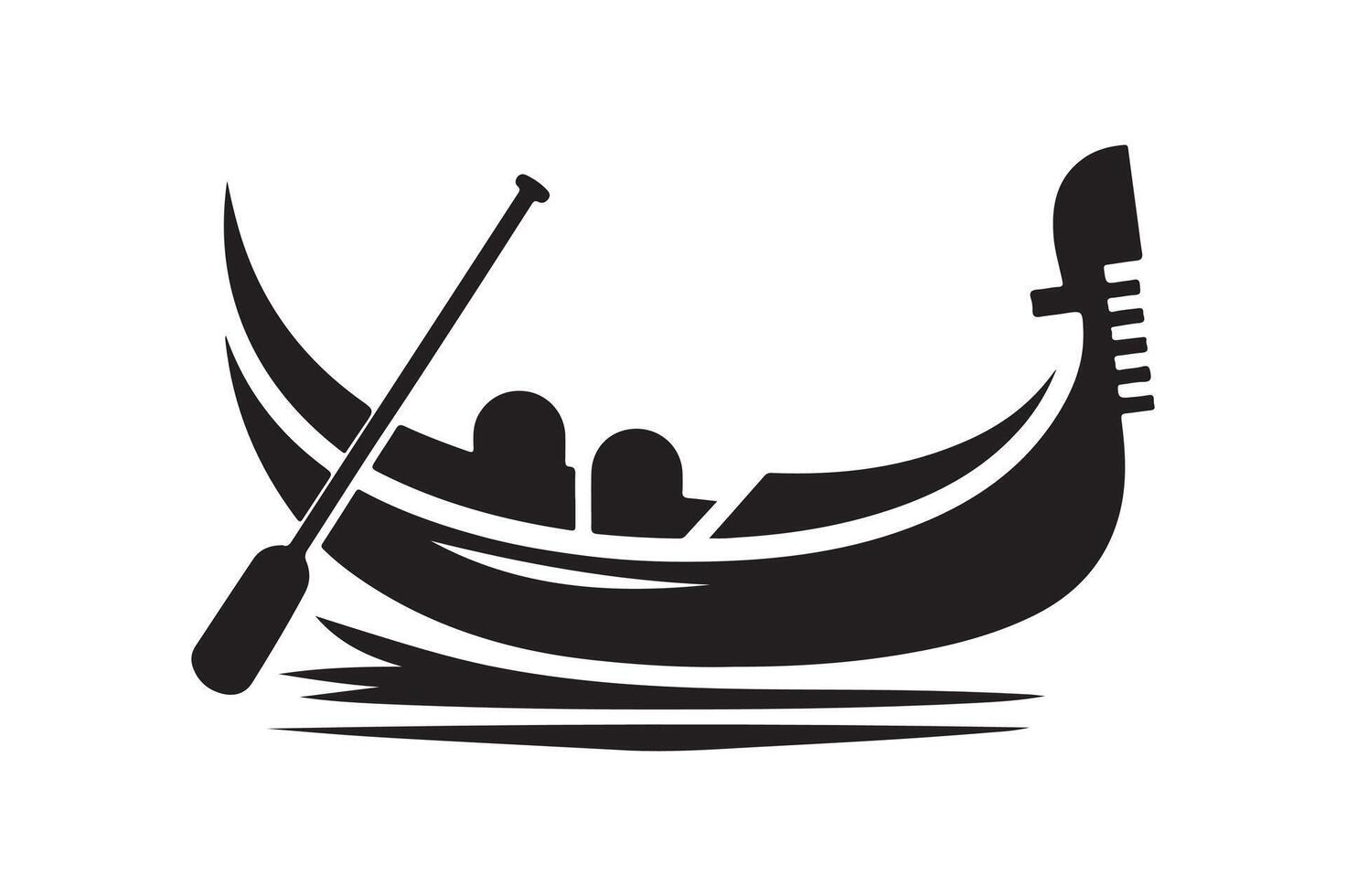 Gondola Silhouette Vectors for Elegant Digital Designs