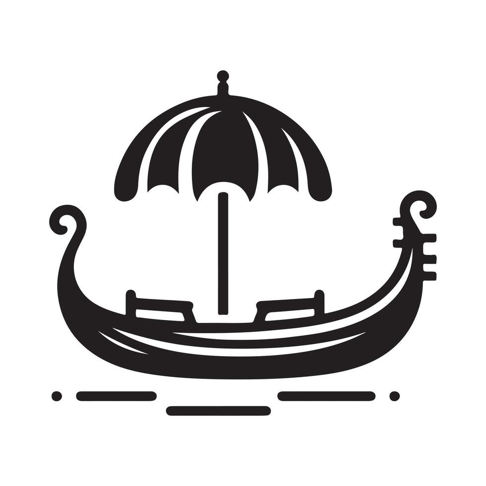 Gondola Silhouette Vectors Art for Elegant Design Projects