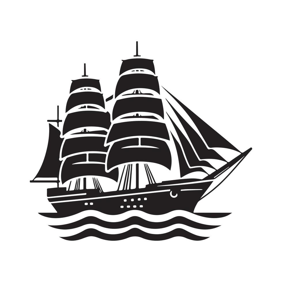 Unique Clipper Ship Silhouette Vectors for Creative Campaigns