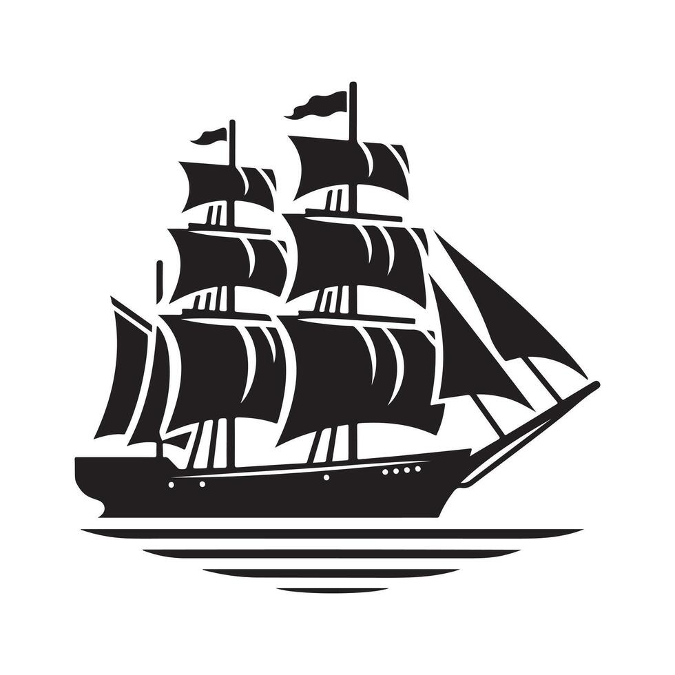 Creative Clipper Ship Silhouette Vectors for Marketing Campaigns