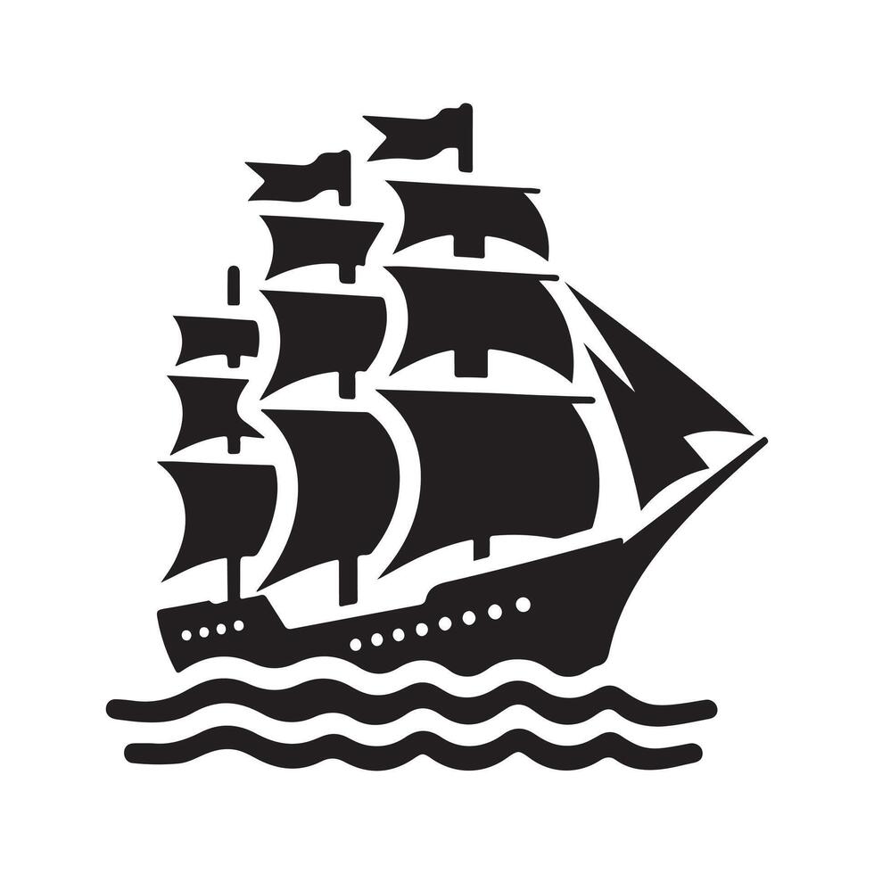 Clipper Ship Silhouette Vectors Illustrations for Creative Campaigns