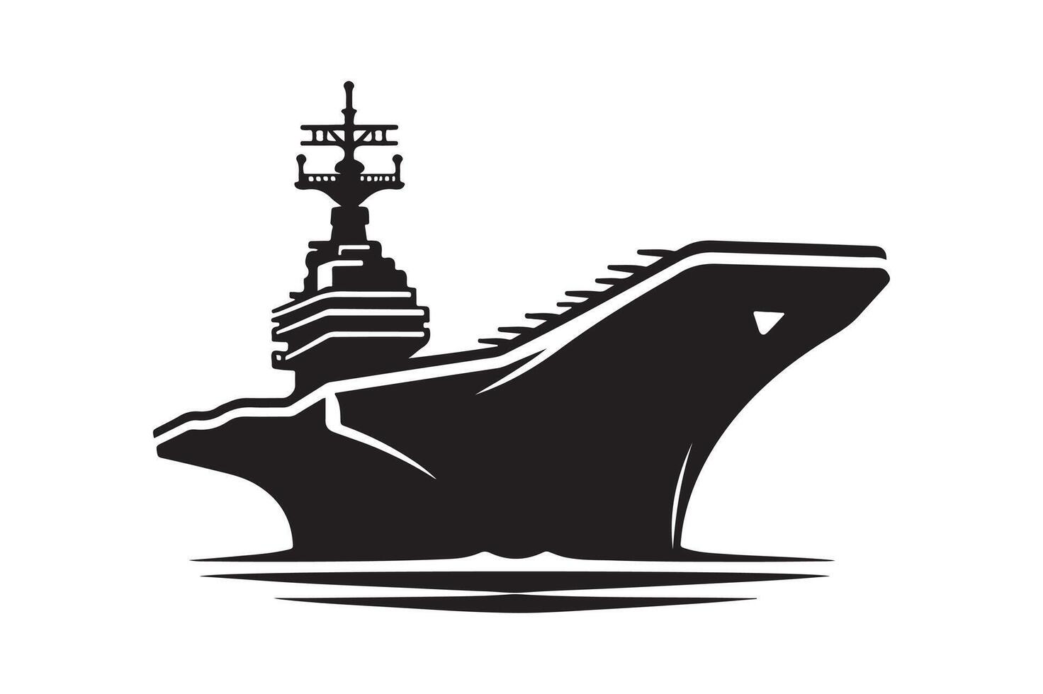 Unique Aircraft Carrier Silhouette Vectors for Creative Use