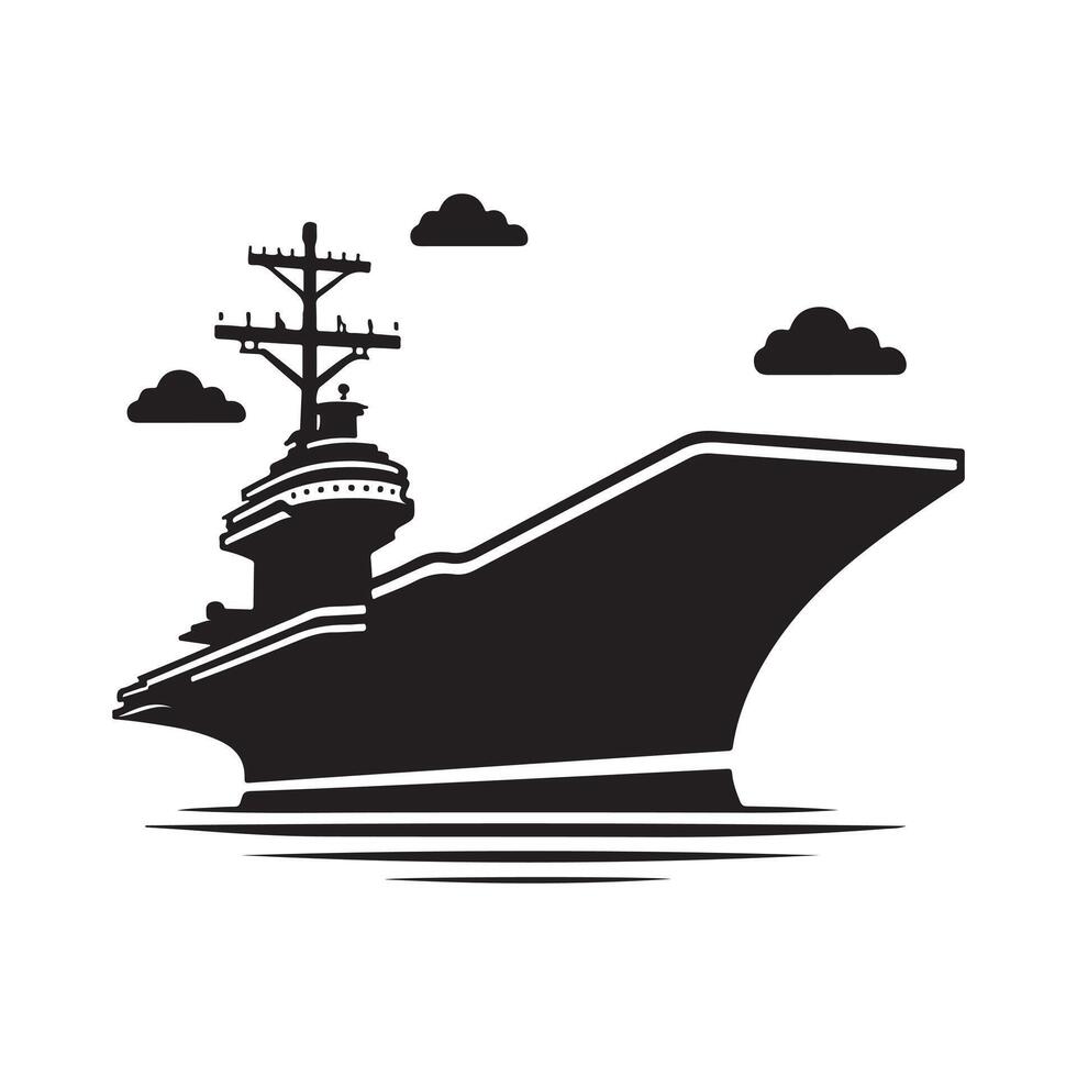 Get Aircraft Carrier Silhouette Vectors for Graphic Design Projects