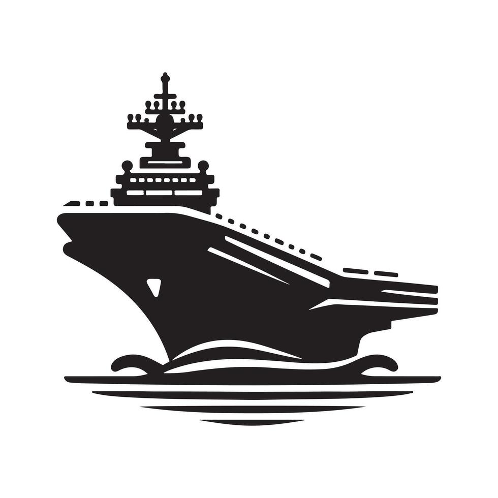 Aircraft Carrier Silhouette Vectors Artwork for DIY Projects