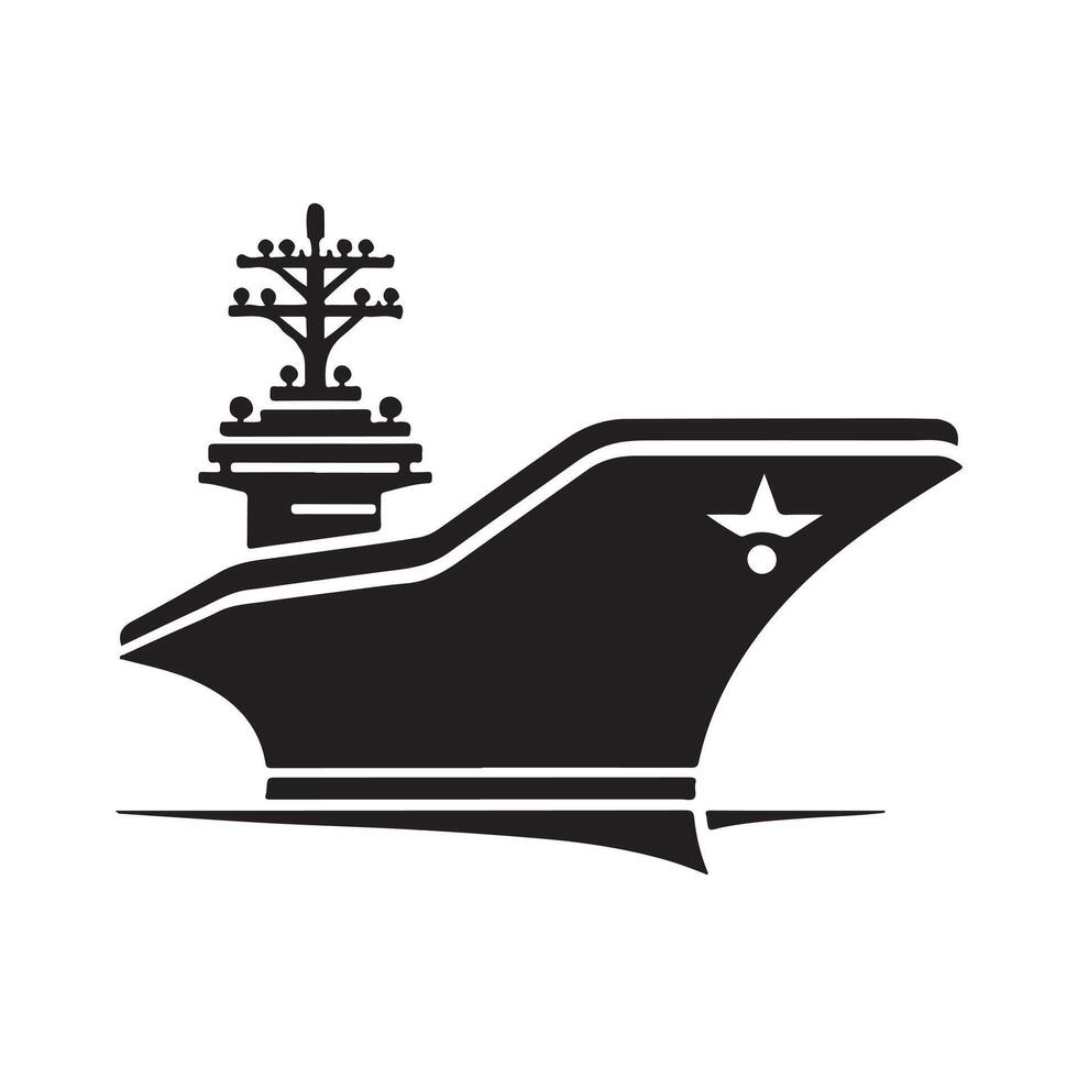 Versatile Aircraft Carrier Silhouette Vectors Designs for Branding