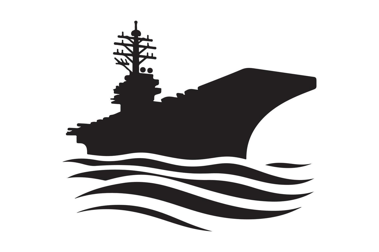 Customizable Aircraft Carrier Silhouette Vectors for Your Website
