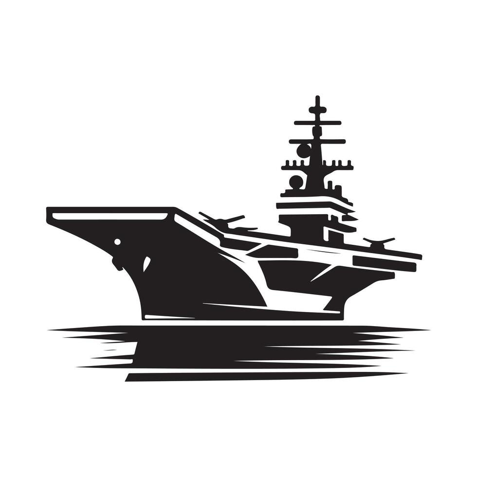 Unique Aircraft Carrier Silhouette Vectors for Print Ready Projects