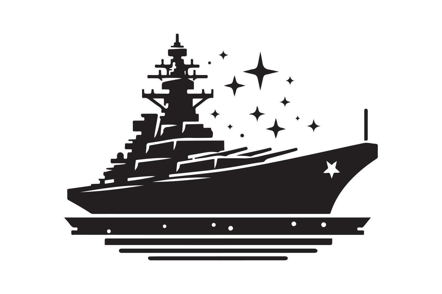 High-Resolution Destroyer Silhouette Vectors Illustrations