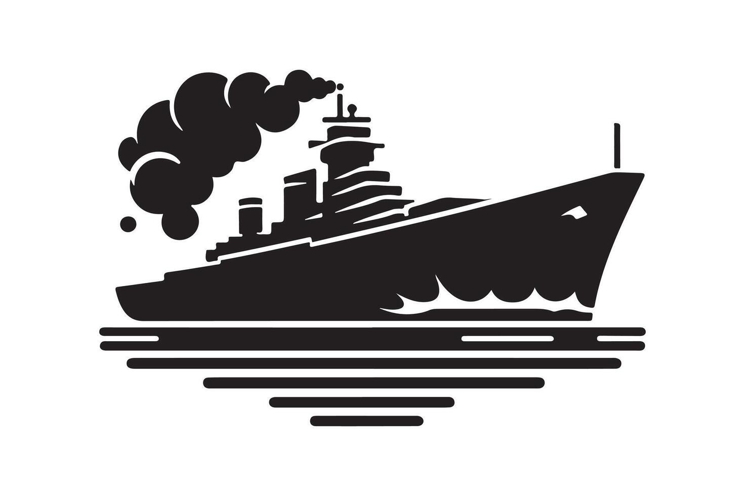 Simple and Clean Destroyer Silhouette Vectors Art Collection