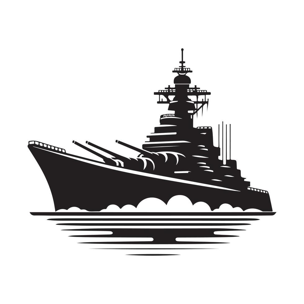 Detailed Destroyer Silhouette Vectors for Logo Design Projects