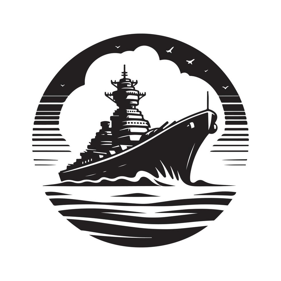 Destroyer Silhouette Vectors Set for Print and Online Media