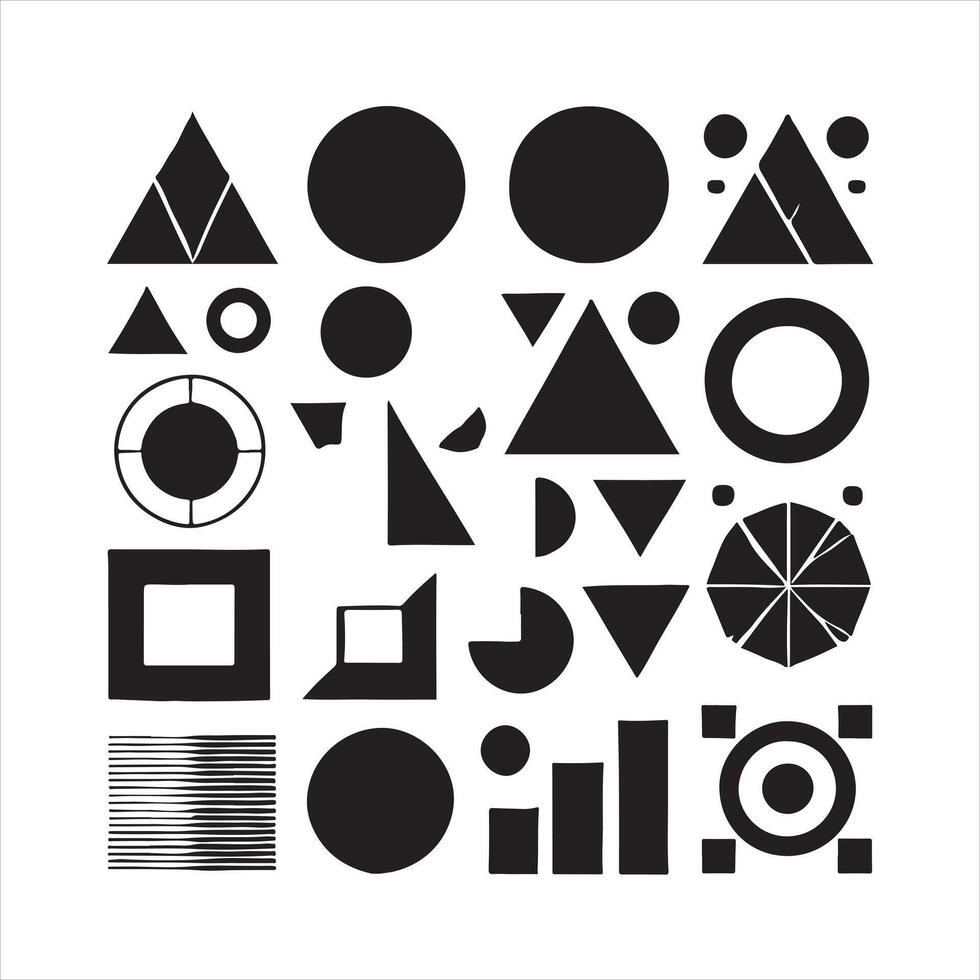 geometry silhouette on white background vector
