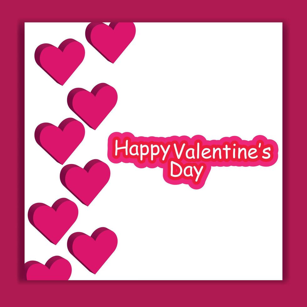 Happy valentines day background design template vector