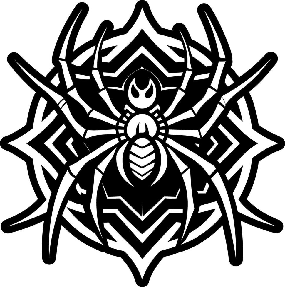 Spider web symbol icon in filled style vector