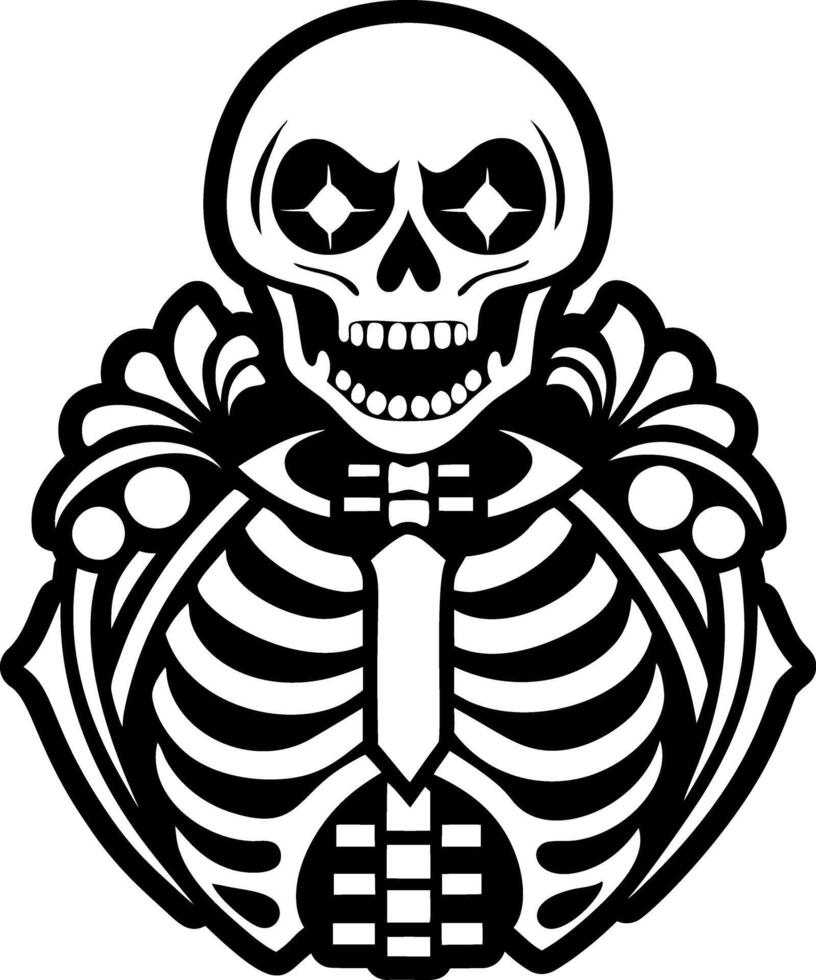 A filled style icon of skeleton tattoo symbol vector