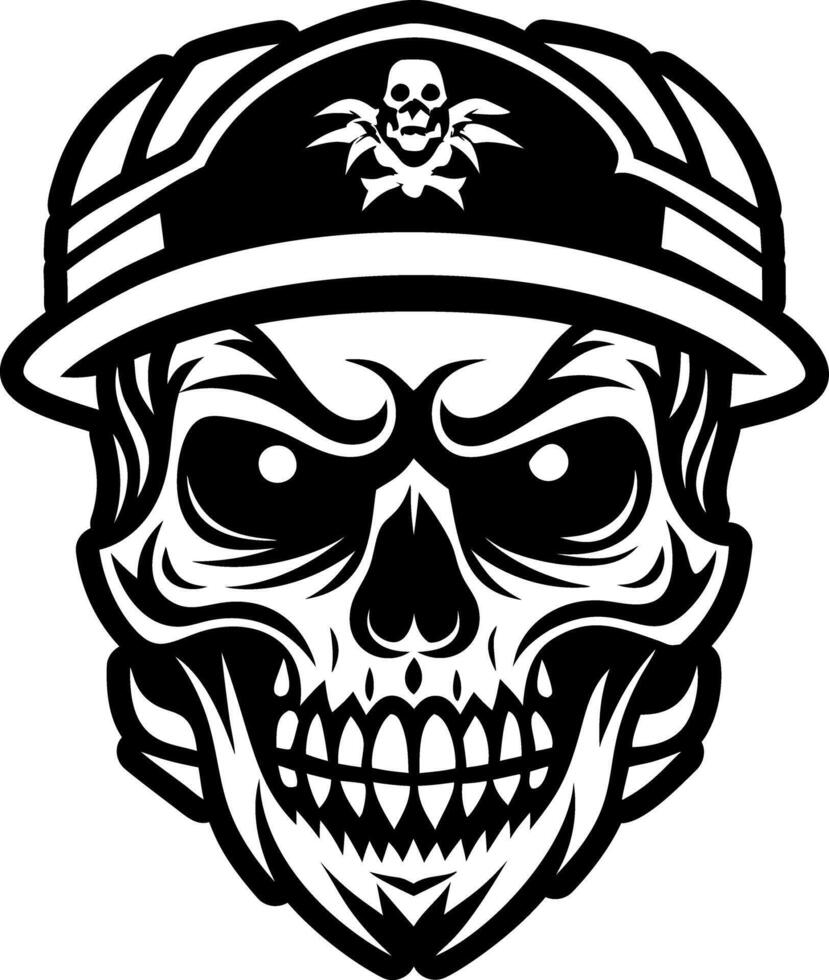 A filled style icon of skull cap symbol vector