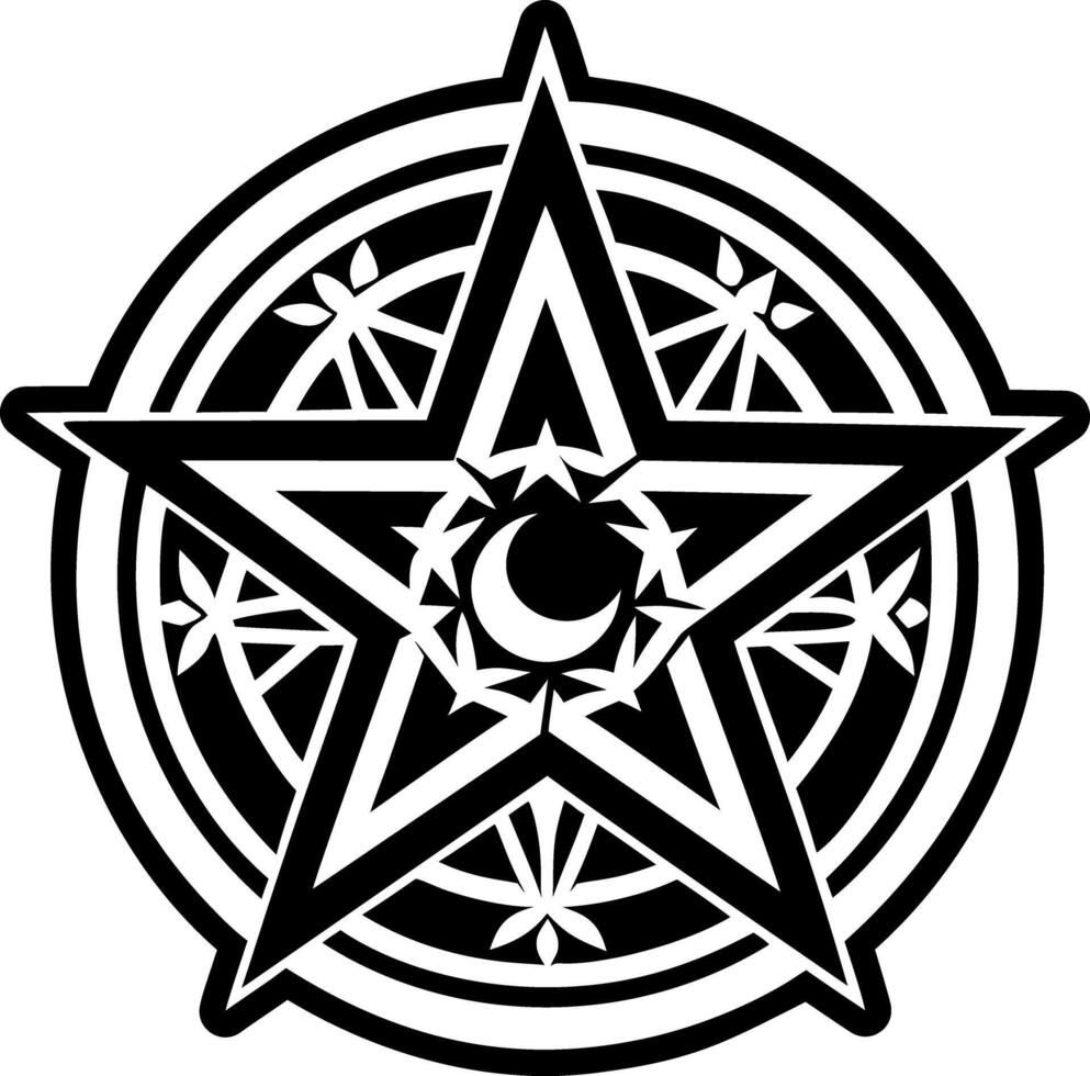 A filled style icon of celestial bodies symbol vector