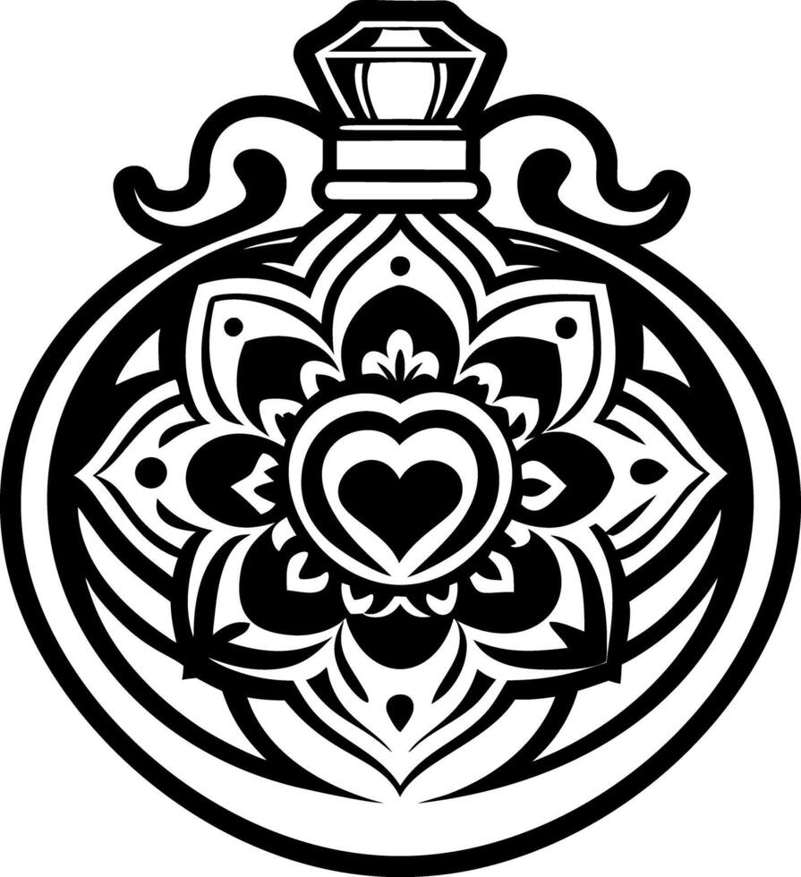 A solid icon of perfume bottle vector
