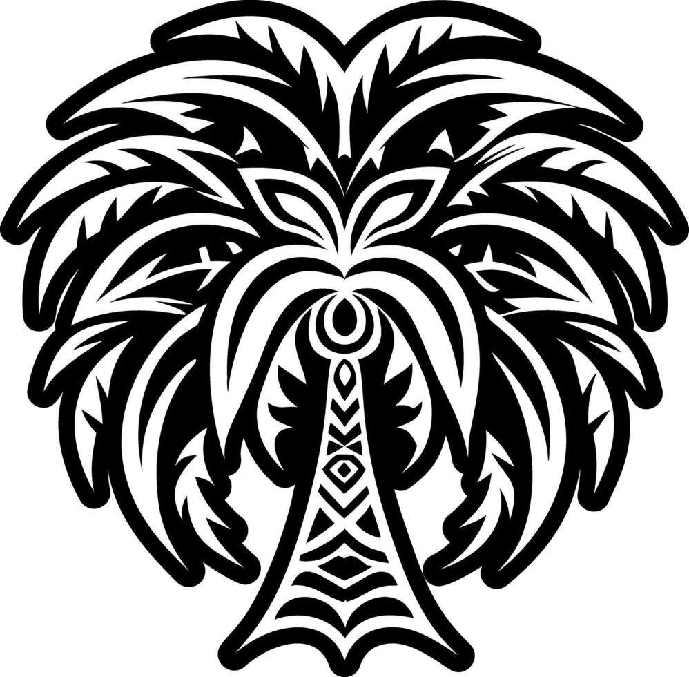 A filled style icon of palm tree vector