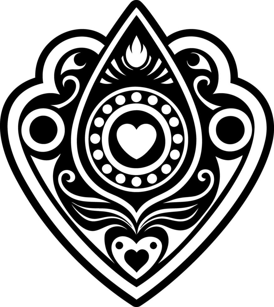 Planchette tattoo icon designed in glyph style vector