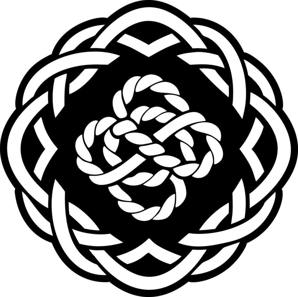 Knot tattoo icon designed in glyph style vector