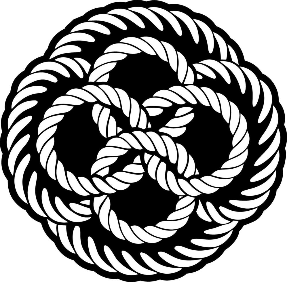A filled style icon of rope knot vector