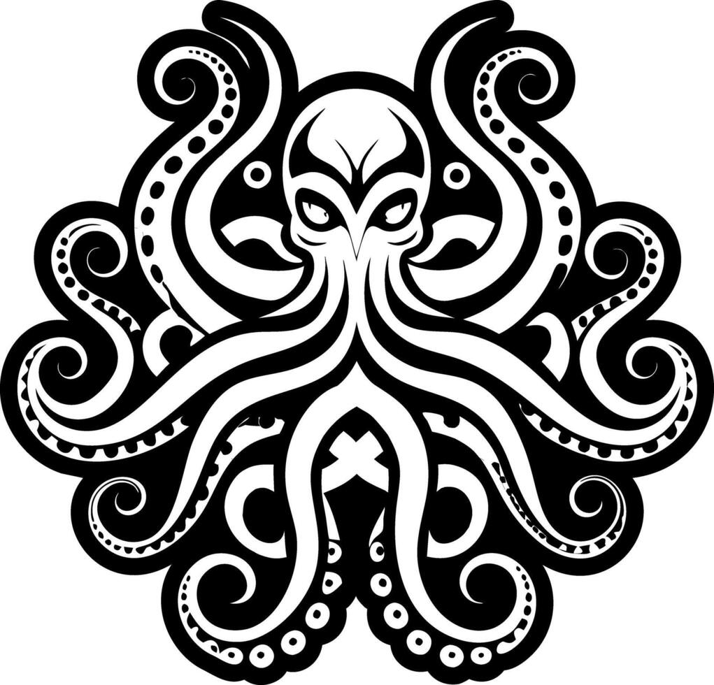 A glyph style icon of octopus tentacles vector