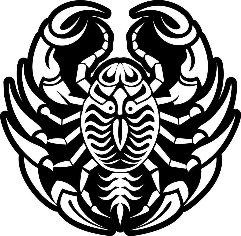 A filled style icon of scorpion tattoo symbol vector