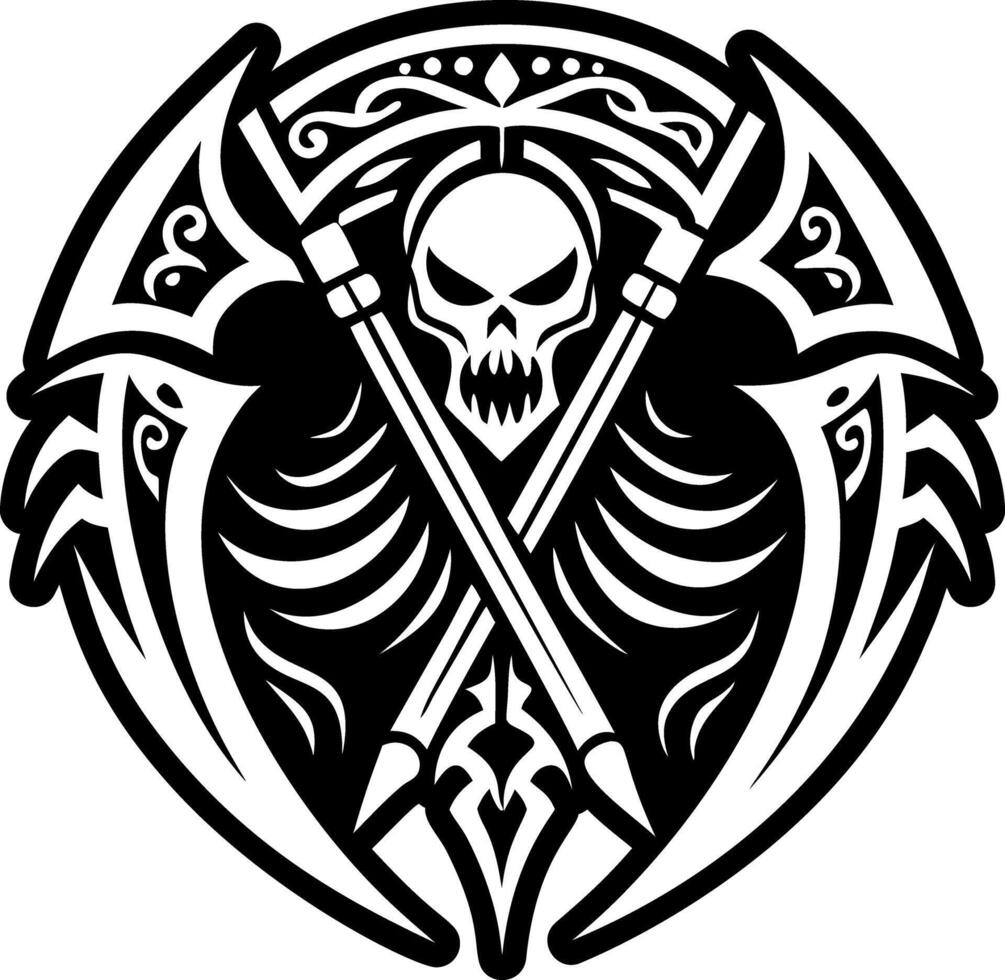 A solid style icon of grim reaper symbol vector
