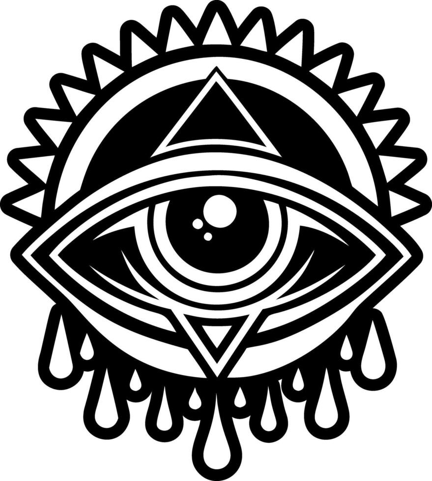 Glyph style icon of crying eye vector