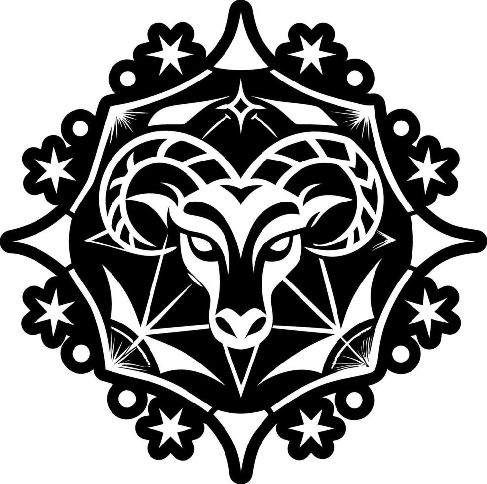 An icon of constellation tattoo in solid style vector