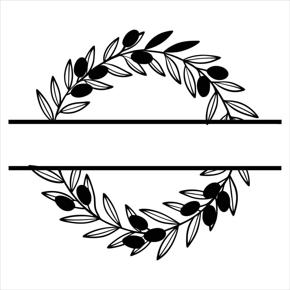 Ornate Family Name Monogram Design vector