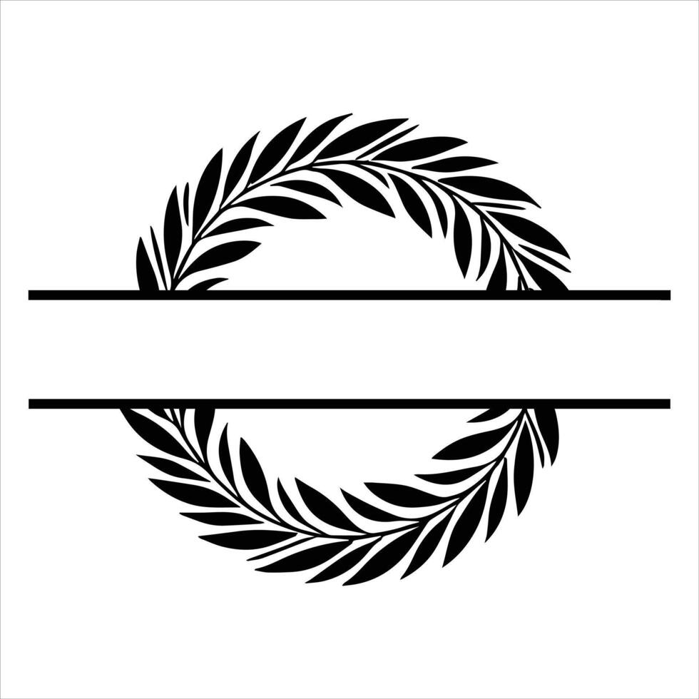 Customizable Family Name Monogram Design vector