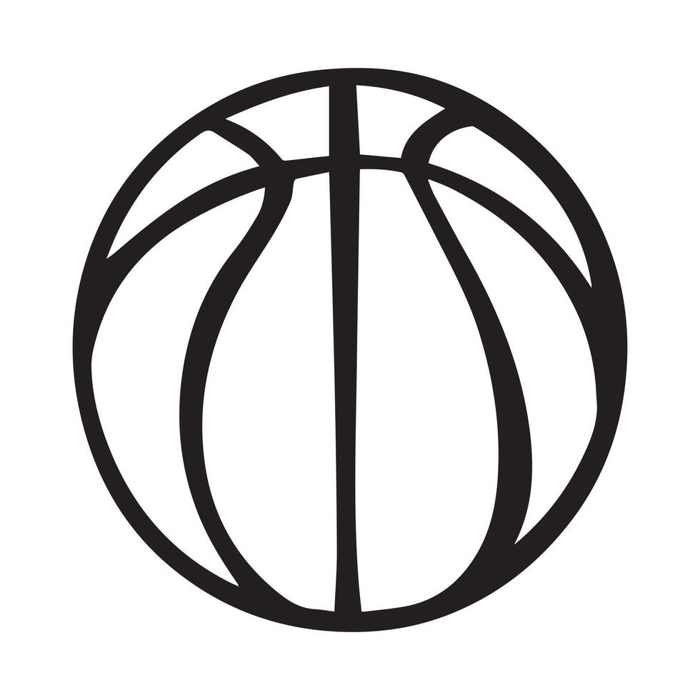 Simple Basketball Outline Design vector