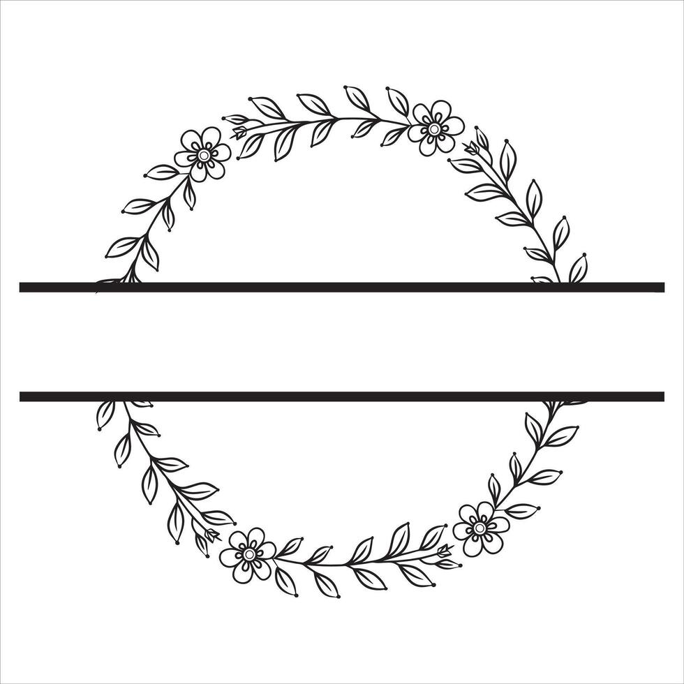 Family Name Monogram with Decorative Touch vector