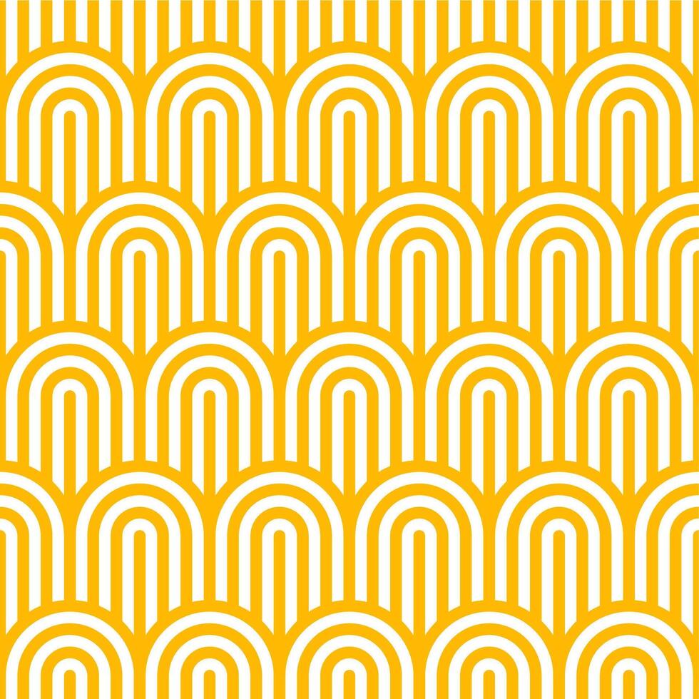 Yellow pasta noodles, ramen pattern background vector