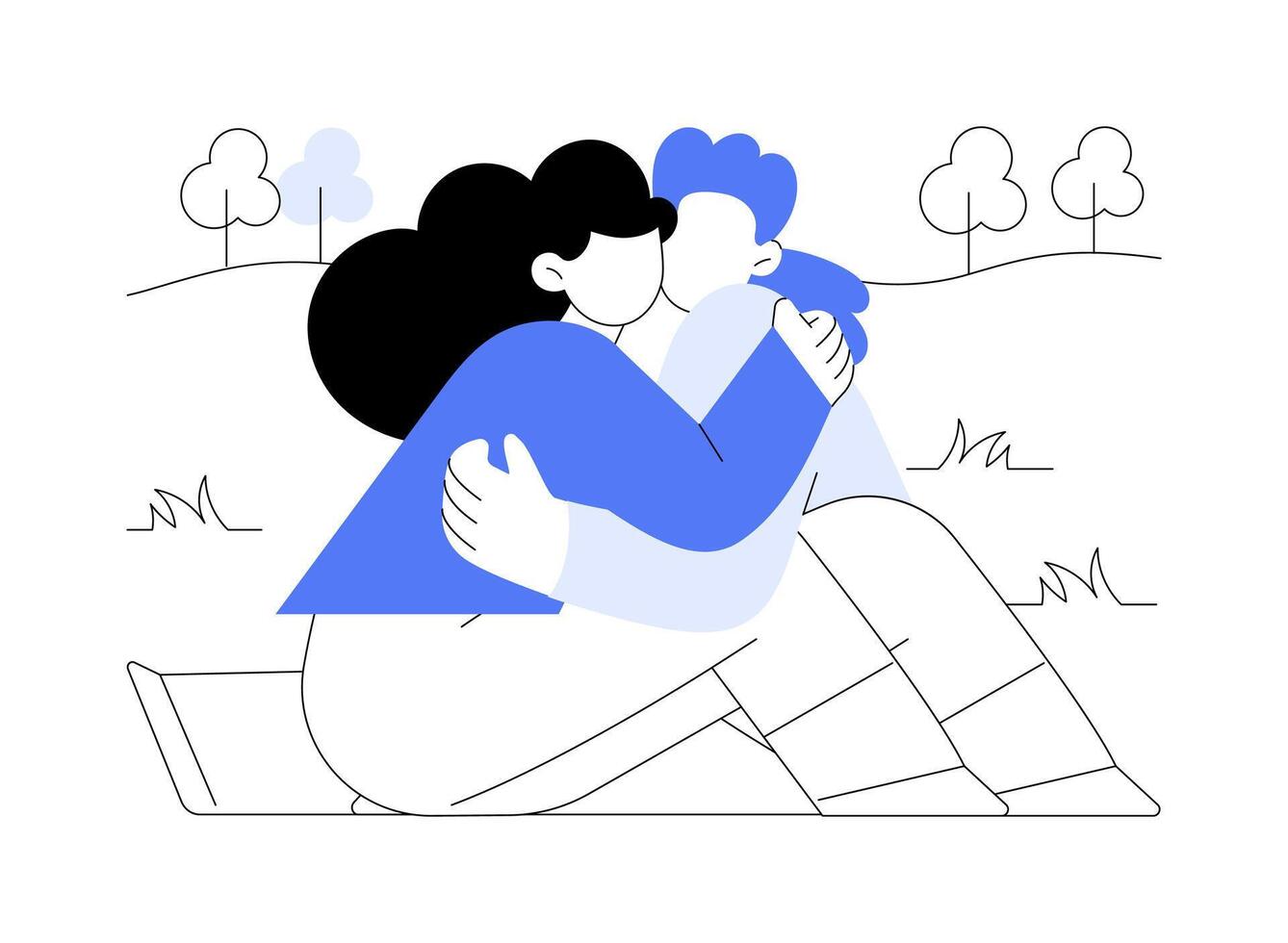 Best friends forever isolated cartoon illustrations. vector