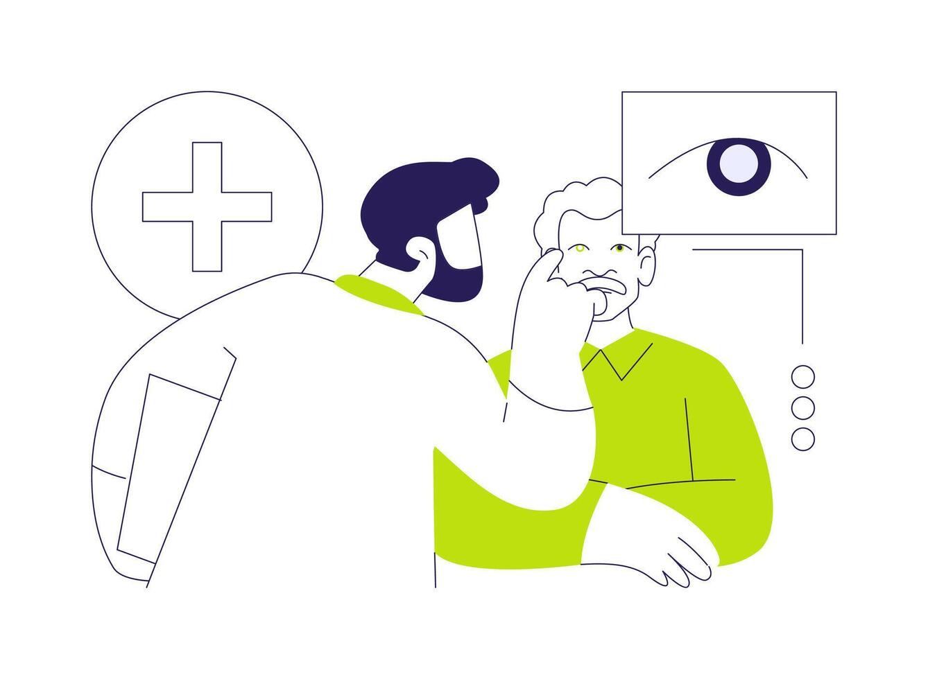 Cataracts abstract concept illustration. vector