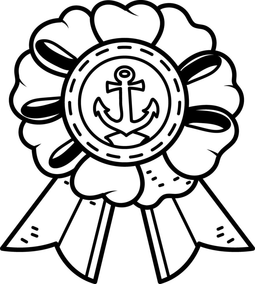 Sailing award icon in hand drawn style vector