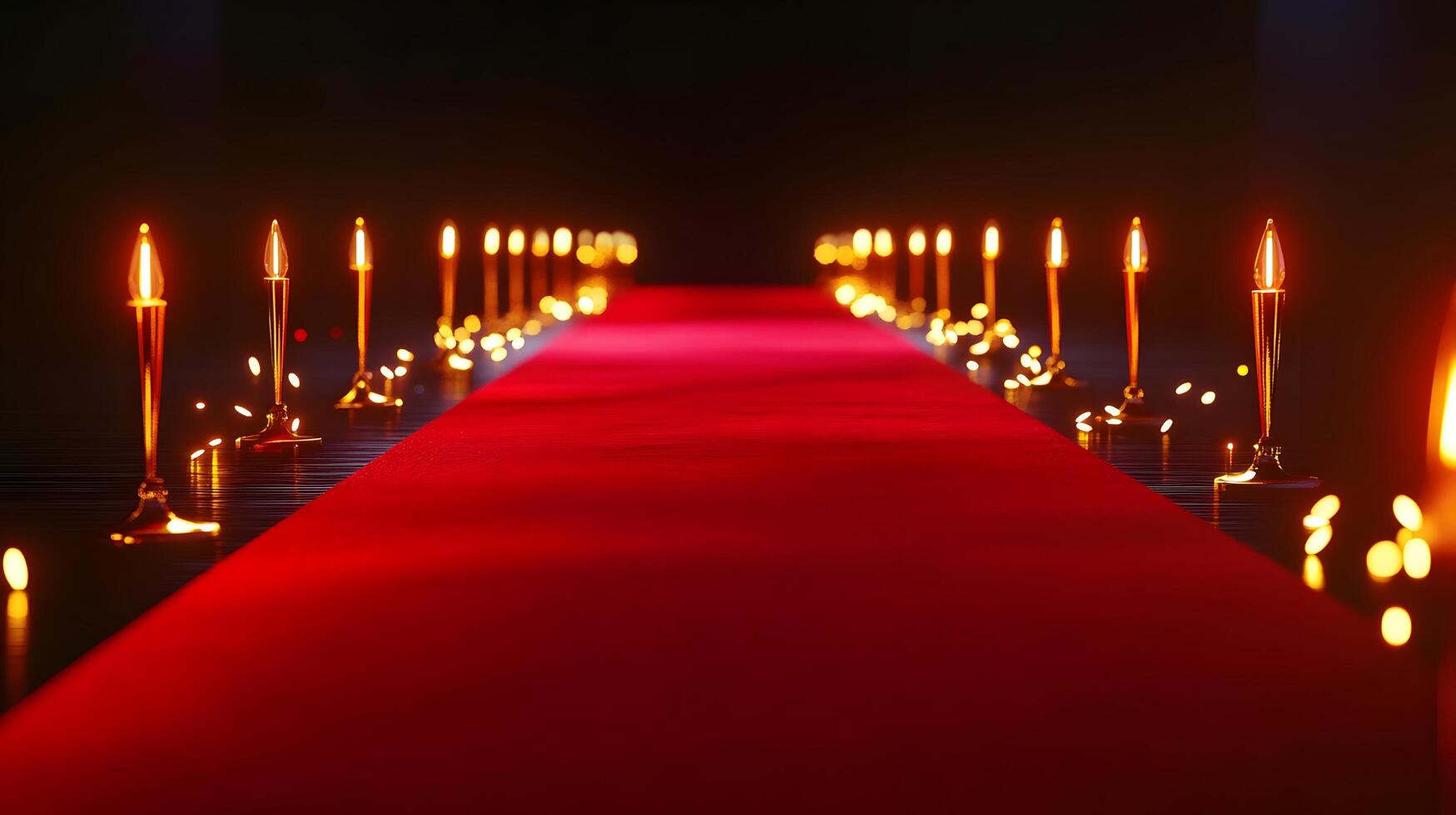 Red carpet, candlelit path, awards ceremony, event background photo