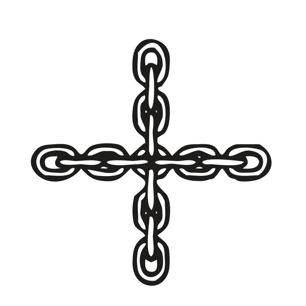 A stylized, solid black Celtic cross, suitable for religious or historical contexts. vector