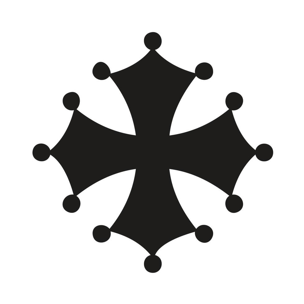 Geometric road intersection design within a circular target. vector