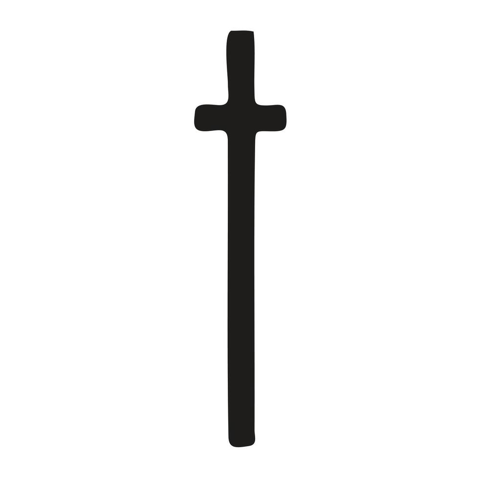 silhouette of a Celtic cross, perfect for projects related to religion, history, or spirituality. vector