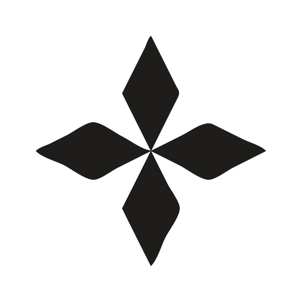 heraldic cross with ribbons on each arm. vector