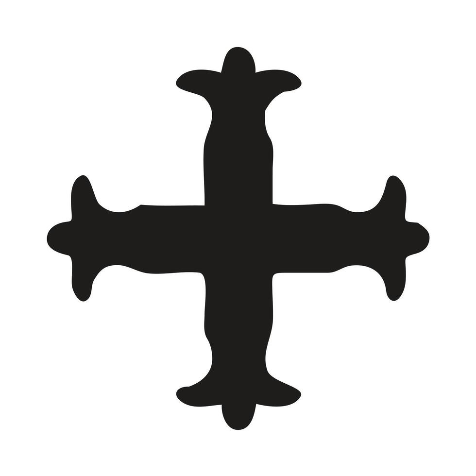 Ornate Christian Cross Design for Religious Artwork vector
